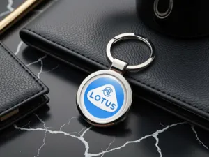 Lotus Personalisiert Schlüsselanhänger Foto Gewölbt Metall